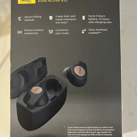Jabra Elite active 65T Wireless Earbud Headphone Copper Blu - Picture 2 of 2